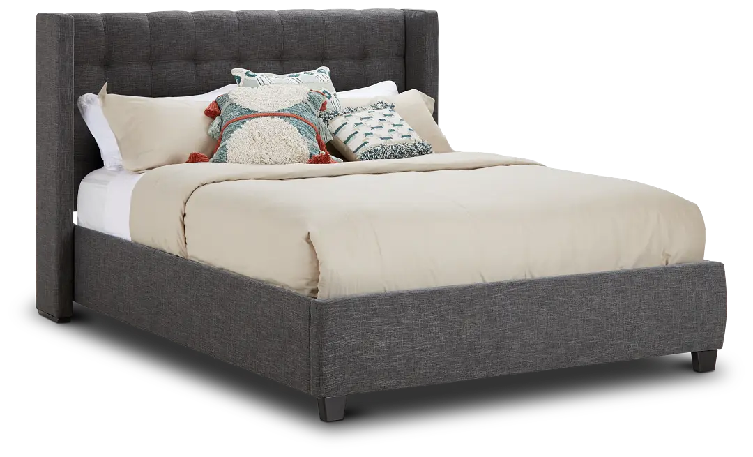 Chatham Dark Gray Low Platform Bed Chatham Dark Gray Low Platform Bed