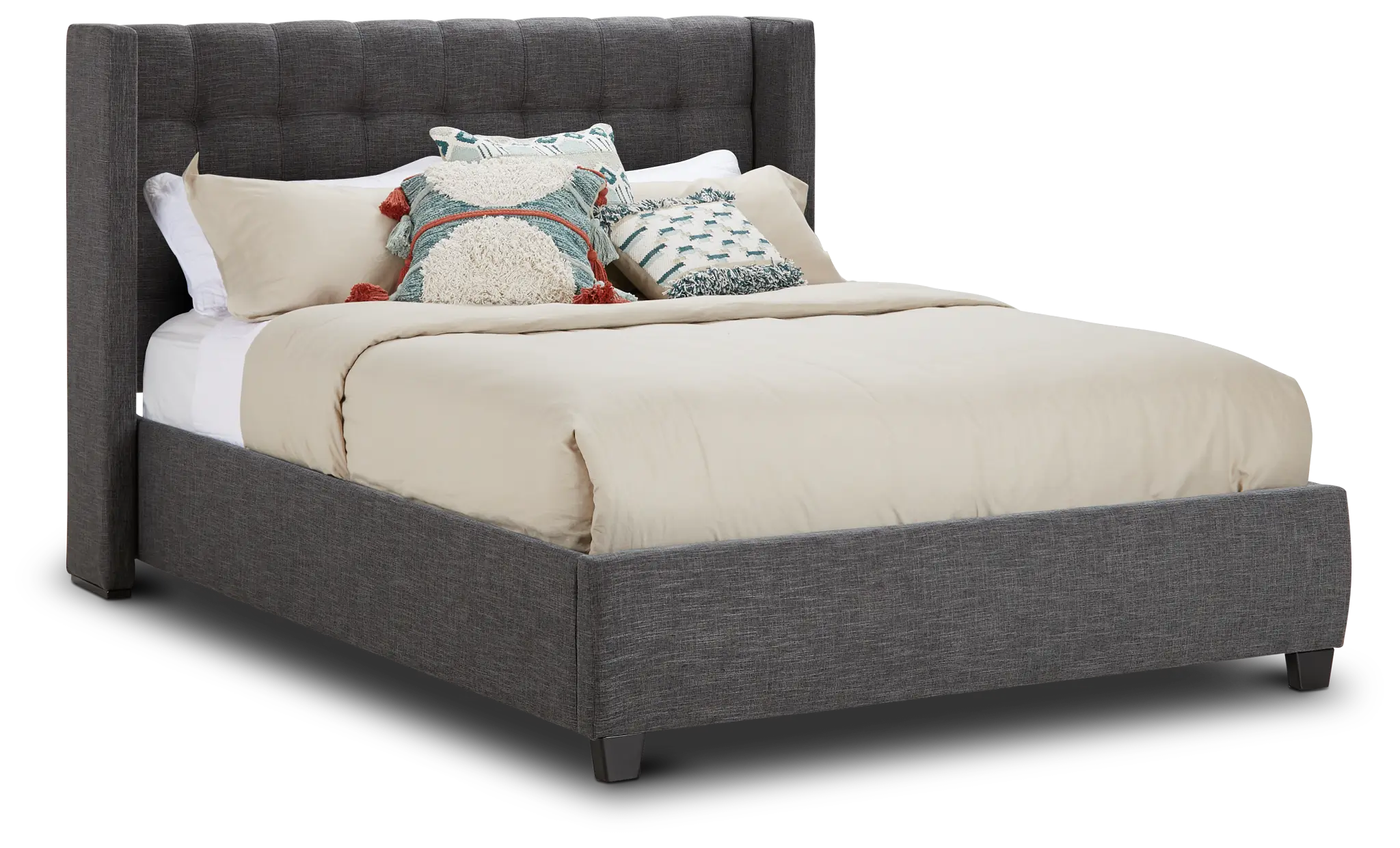 Chatham Dark Gray Low Platform Bed Chatham Dark Gray Low Platform Bed