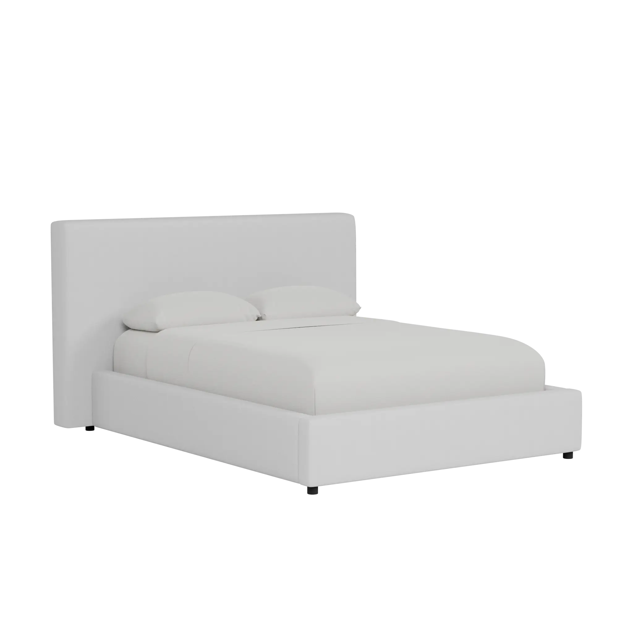 Grayton Revenue White 44" Upholstered Platform Bed Grayton Revenue White 44" Upholstered Platform Bed