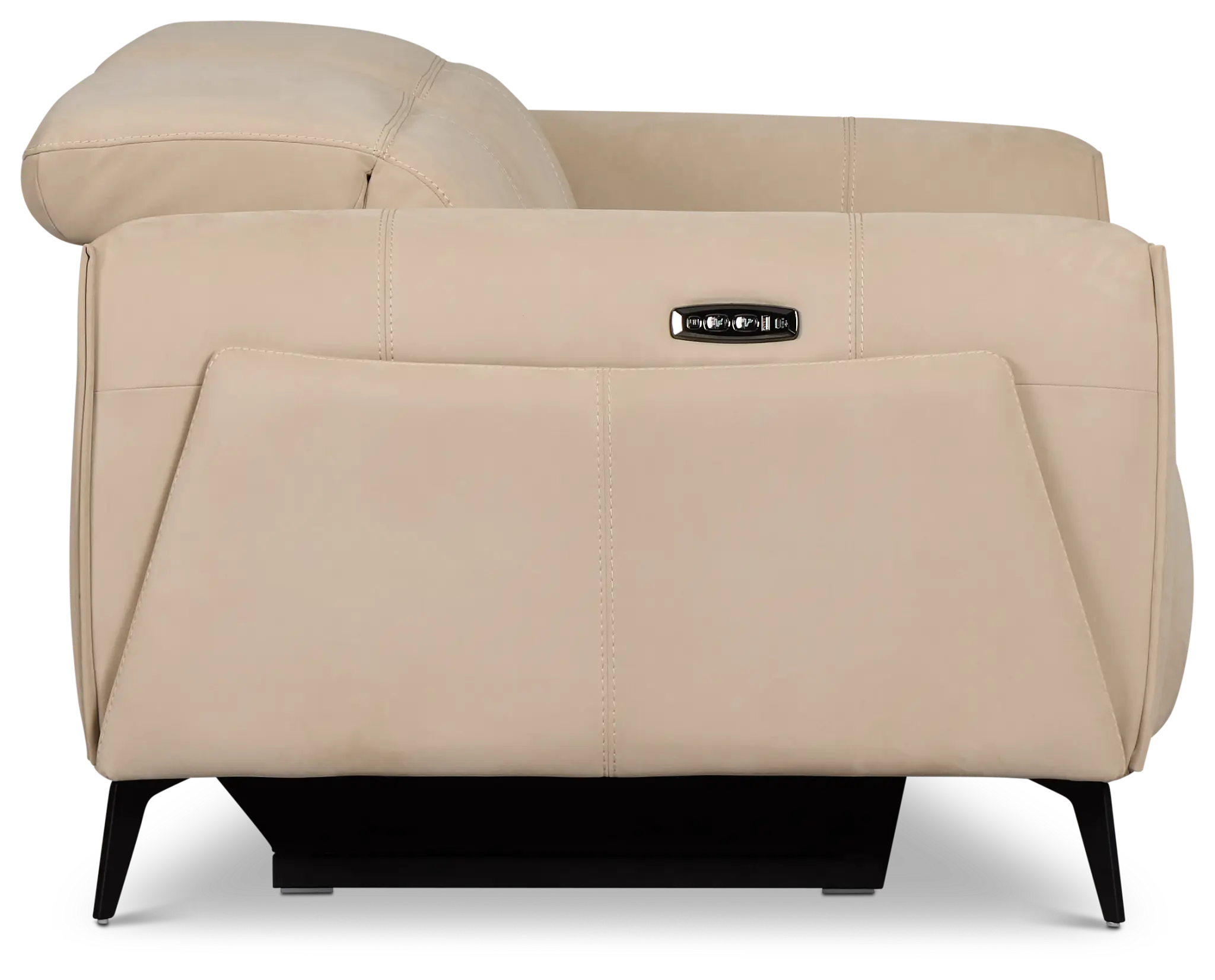 Reyna Beige Micro Power Reclining Sofa Reyna Beige Micro Power Reclining Sofa