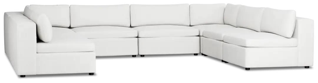 Destin Sutton White Fabric 8-piece Modular Sectional Destin Sutton White Fabric 8-piece Modular Sectional
