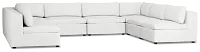 Destin Sutton White Fabric 8-piece Modular Sectional
