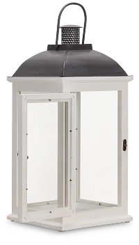 Greensville White Large Lantern