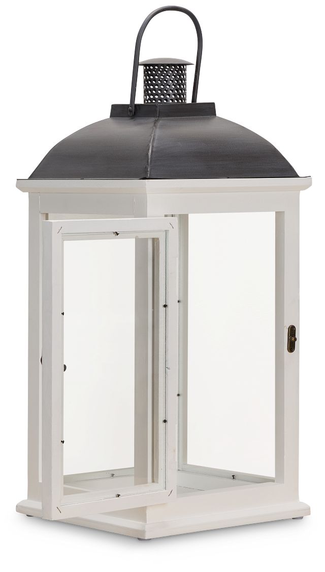 Greensville White Large Lantern