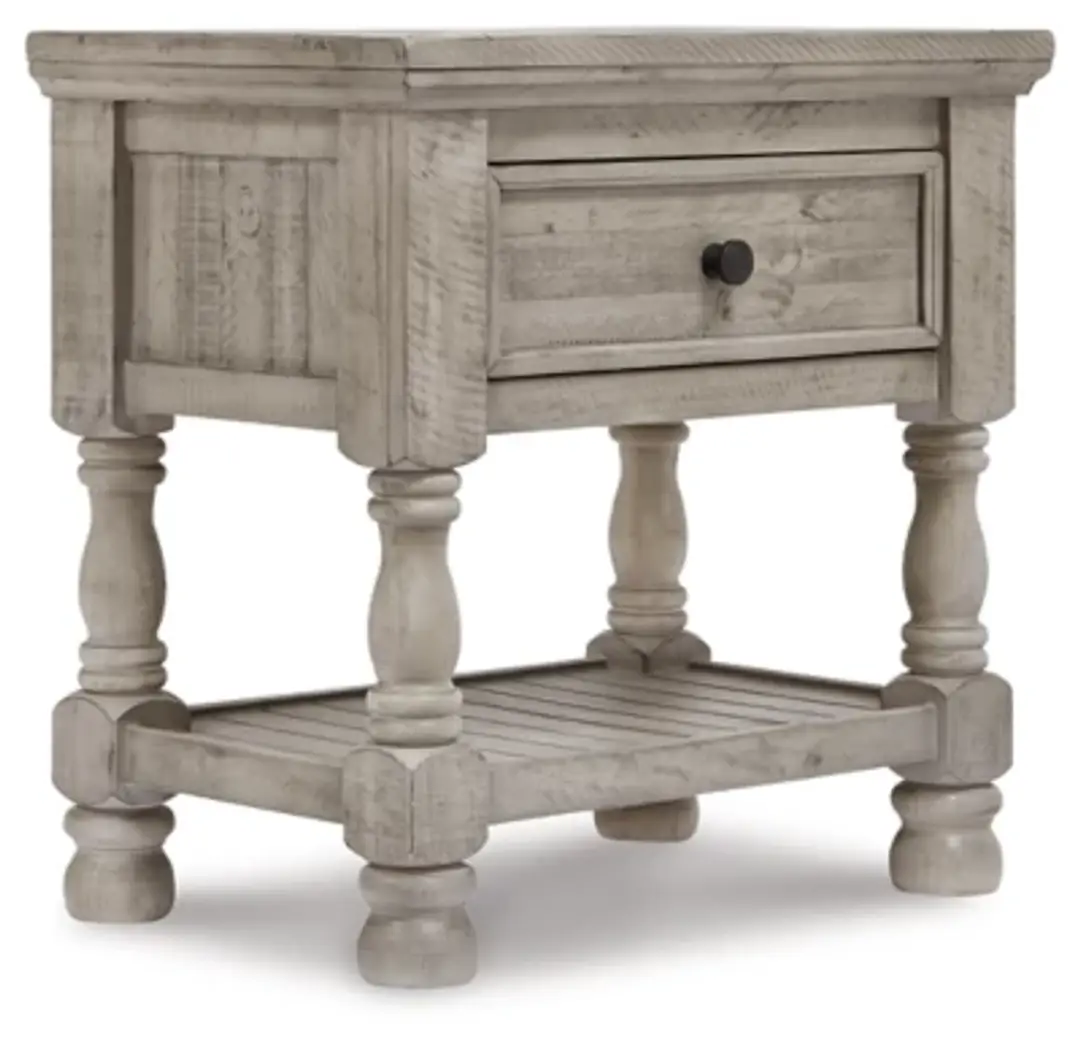 Harrastone Gray 1-drawer Nightstand Harrastone Gray 1-drawer Nightstand
