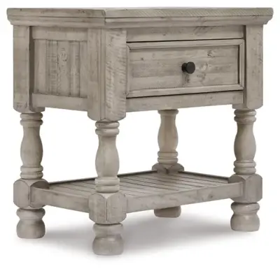 Harrastone Gray 1-drawer Nightstand Harrastone Gray 1-drawer Nightstand