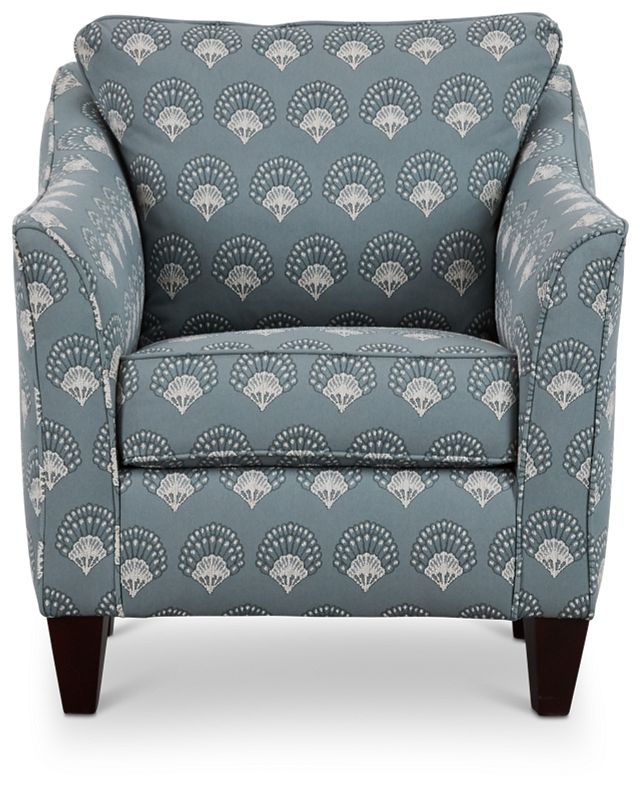 Chantilly Blue Fabric Accent Chair