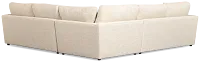 Maxwell Light Gray Fabric Small Two-arm Sectional