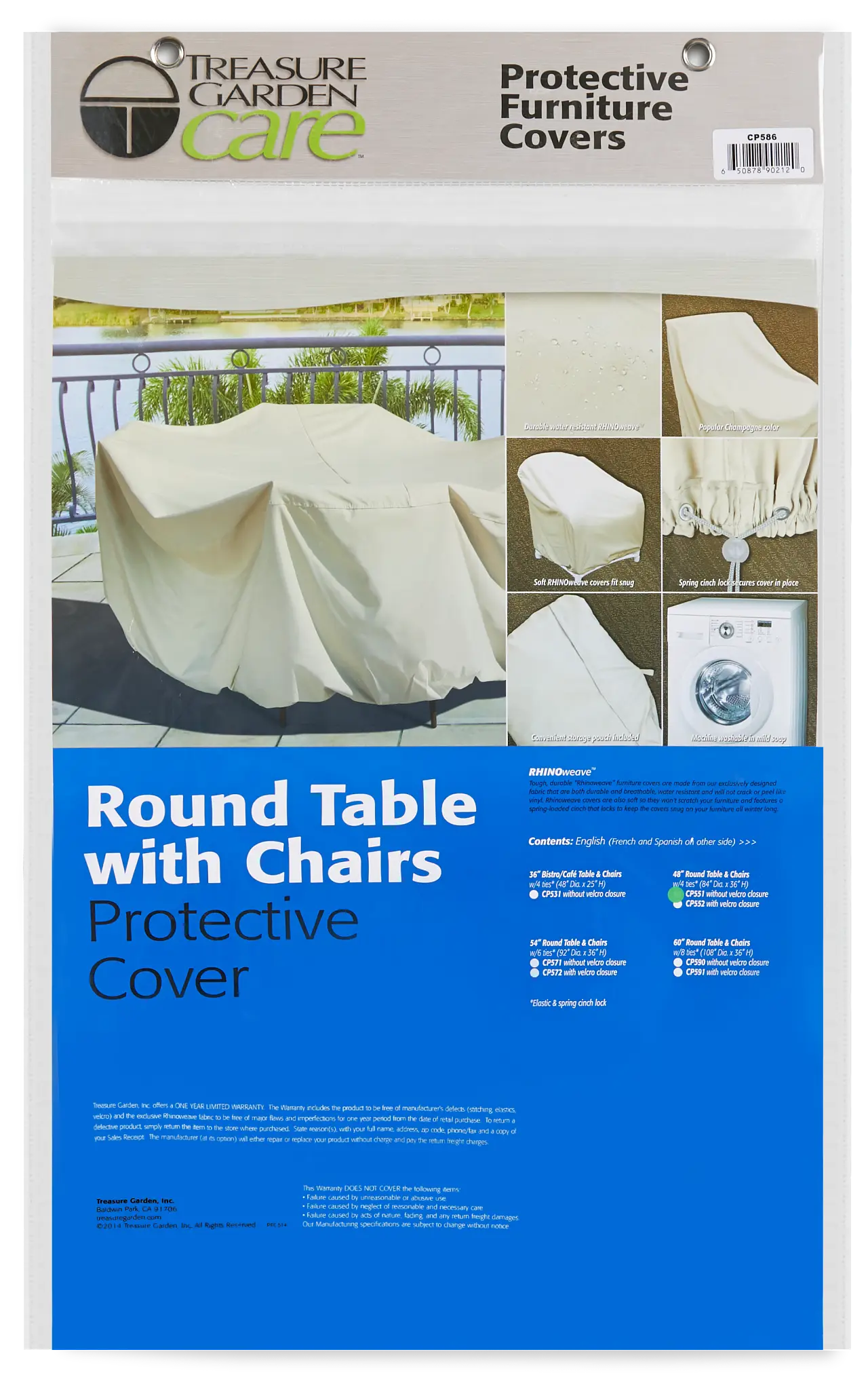 Khaki Round Table & 4 Chairs Outdoor Cover Khaki Round Table & 4 Chairs Outdoor Cover