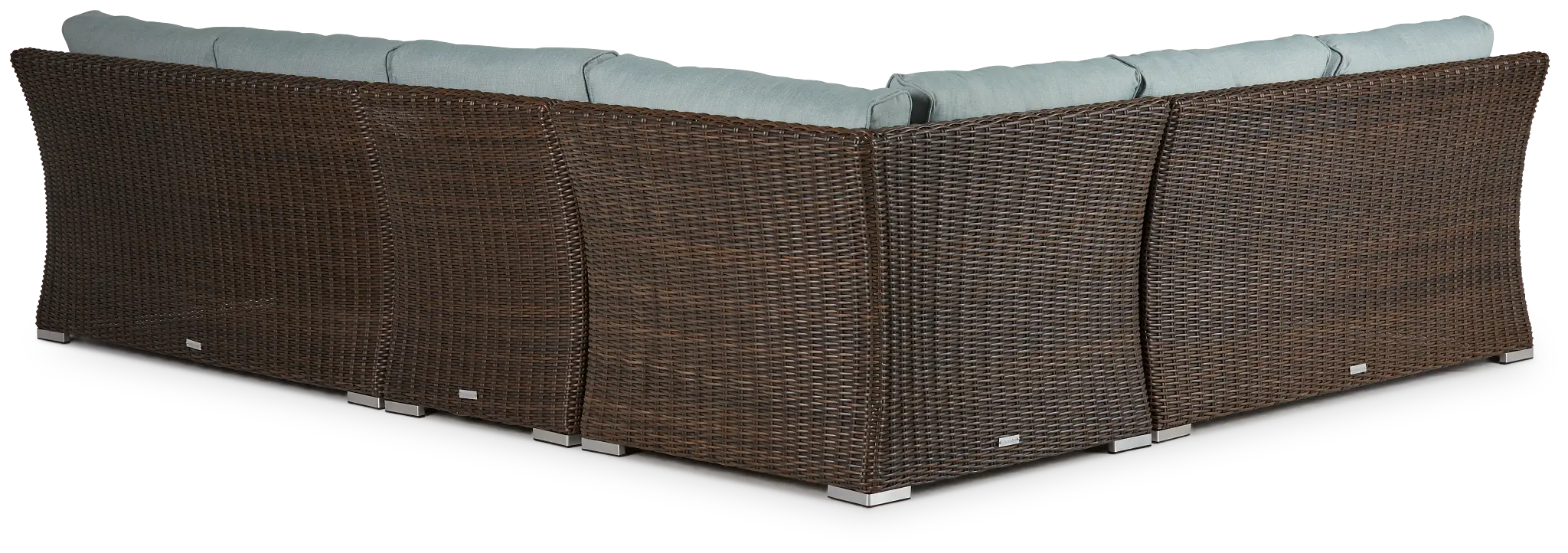 Southport Teal Woven Large Two-arm Sectional Southport Teal Woven Large Two-arm Sectional