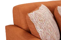 Raya Orange Fabric Chaise Sectional