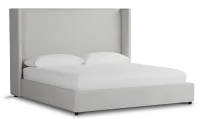 Captiva Delray Pewter 60" Upholstered Shelter Bed