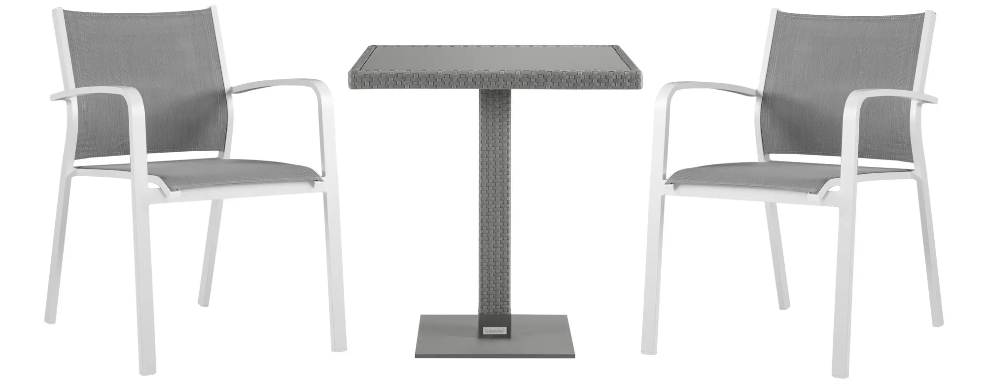 Lisbon Gray 27" Square Table & 2 Chairs Lisbon Gray 27" Square Table & 2 Chairs