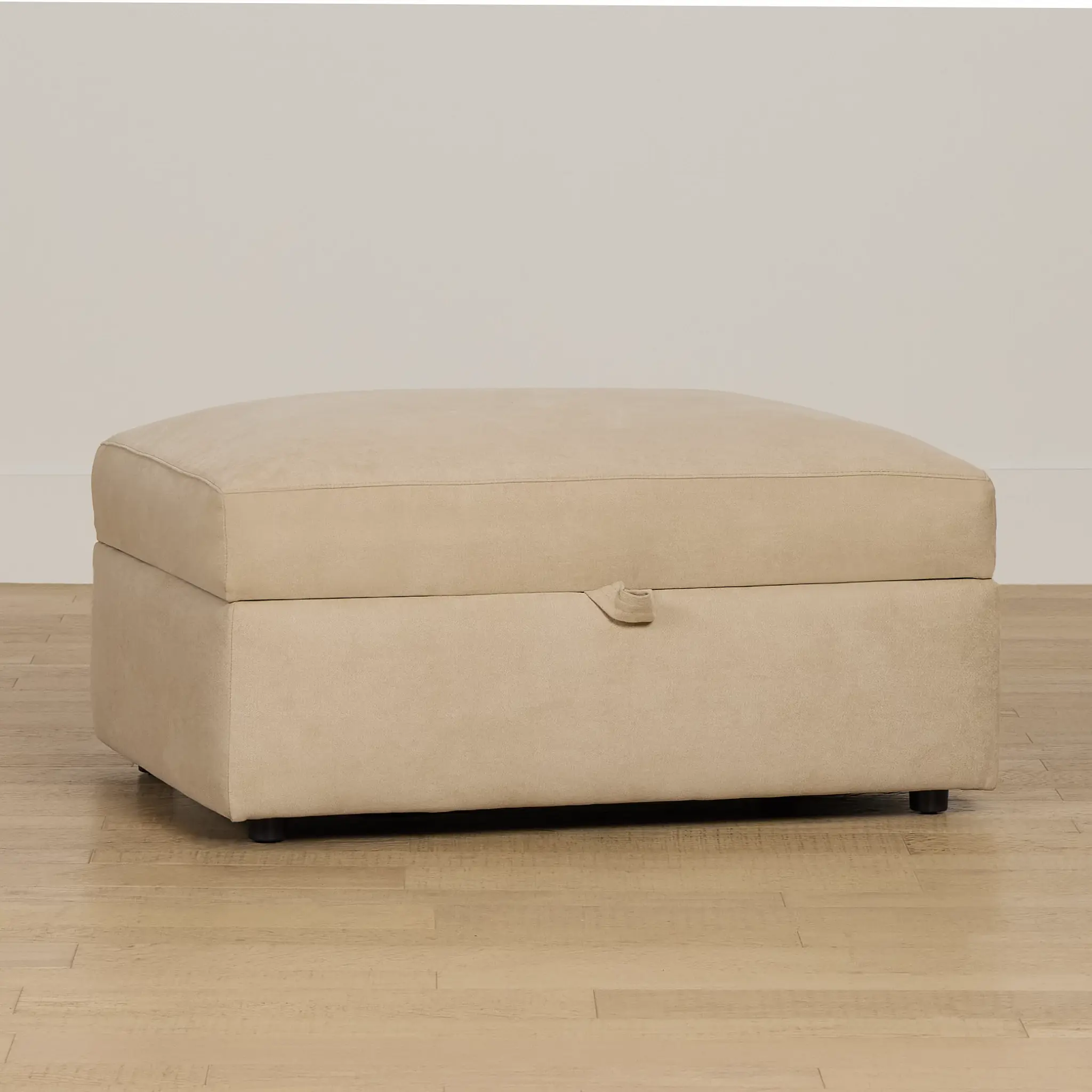 Hudson Beige Fabric Storage Ottoman Hudson Beige Fabric Storage Ottoman