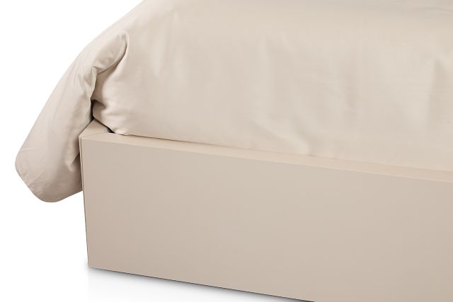 Brasilia Light Beige Platform Bed With Speaker
