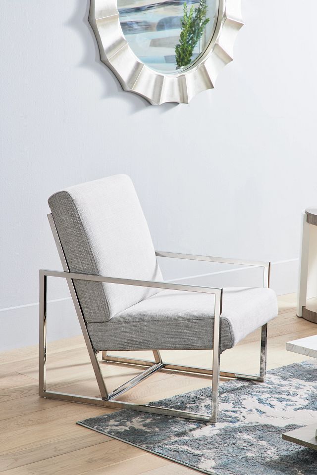 Megan Gray Fabric Accent Chair