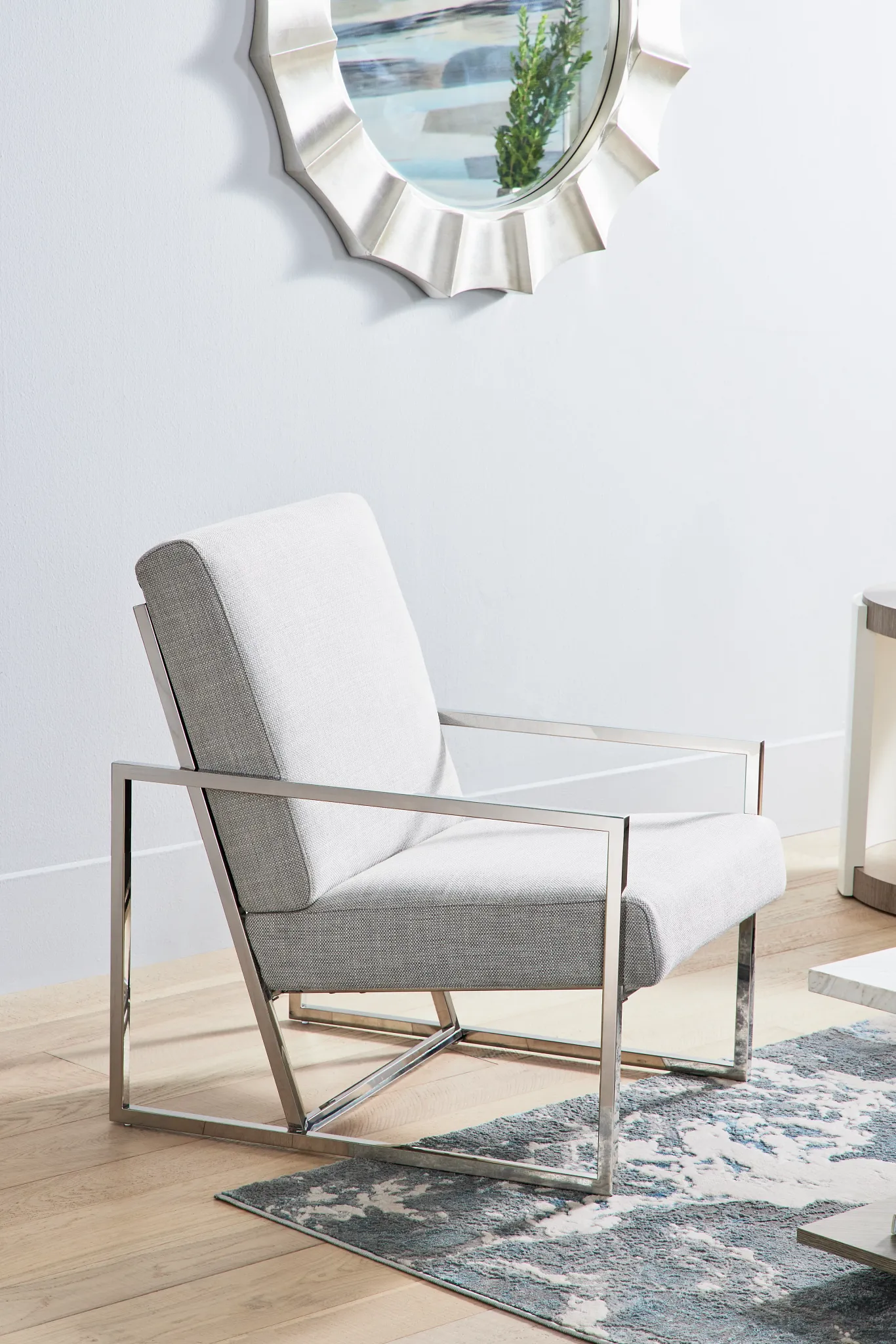 Megan Gray Fabric Accent Chair