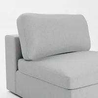 Destin Delray Light Gray Fabric Swivel Chair