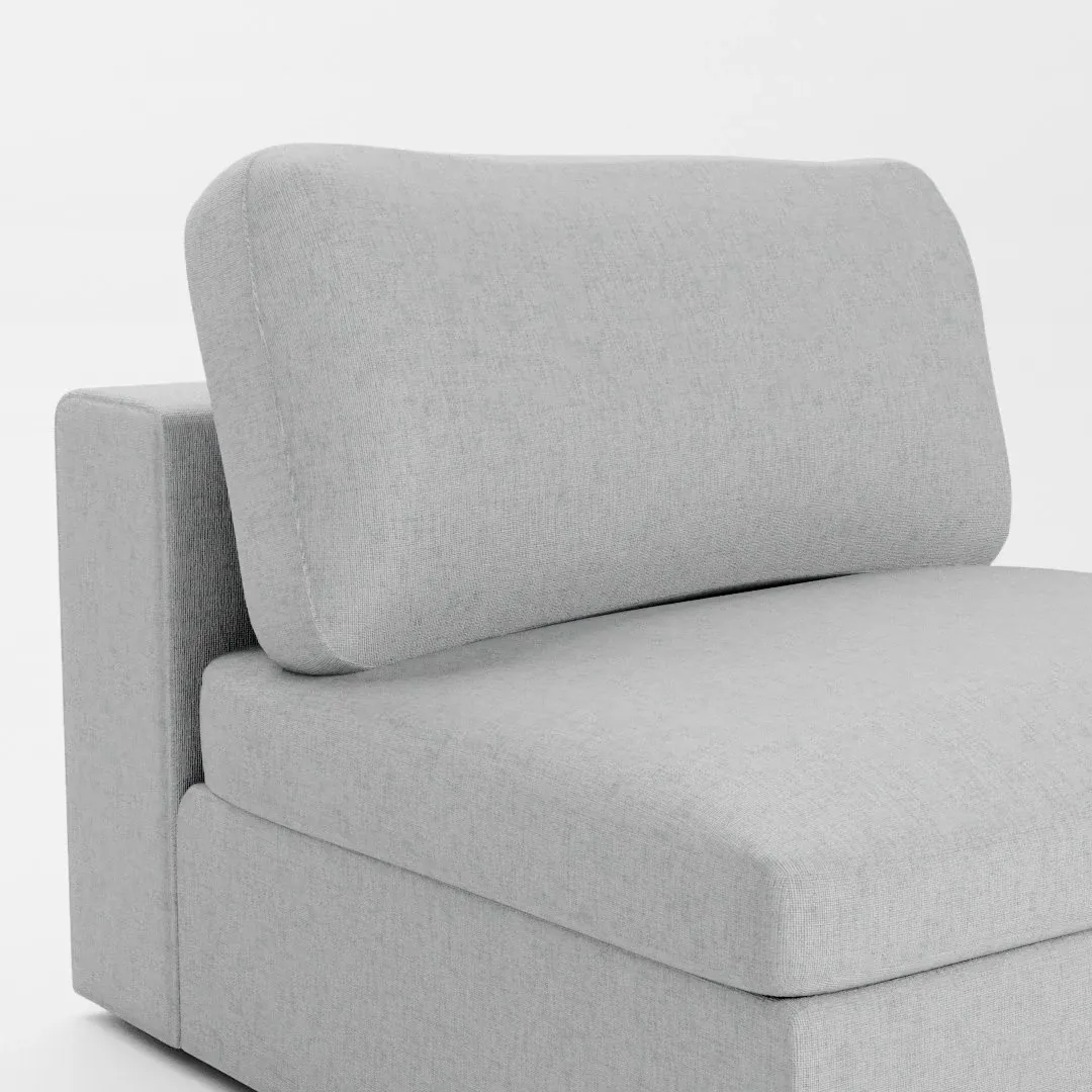 Destin Delray Light Gray Fabric Swivel Chair