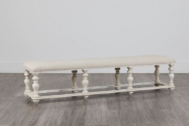 Savannah Ivory 83" Dining Bench