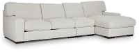 Veronica White Down Small Right Chaise Sectional