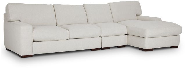 Veronica White Down Small Right Chaise Sectional