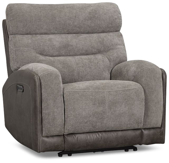 Travis Gray Fabric Power Recliner
