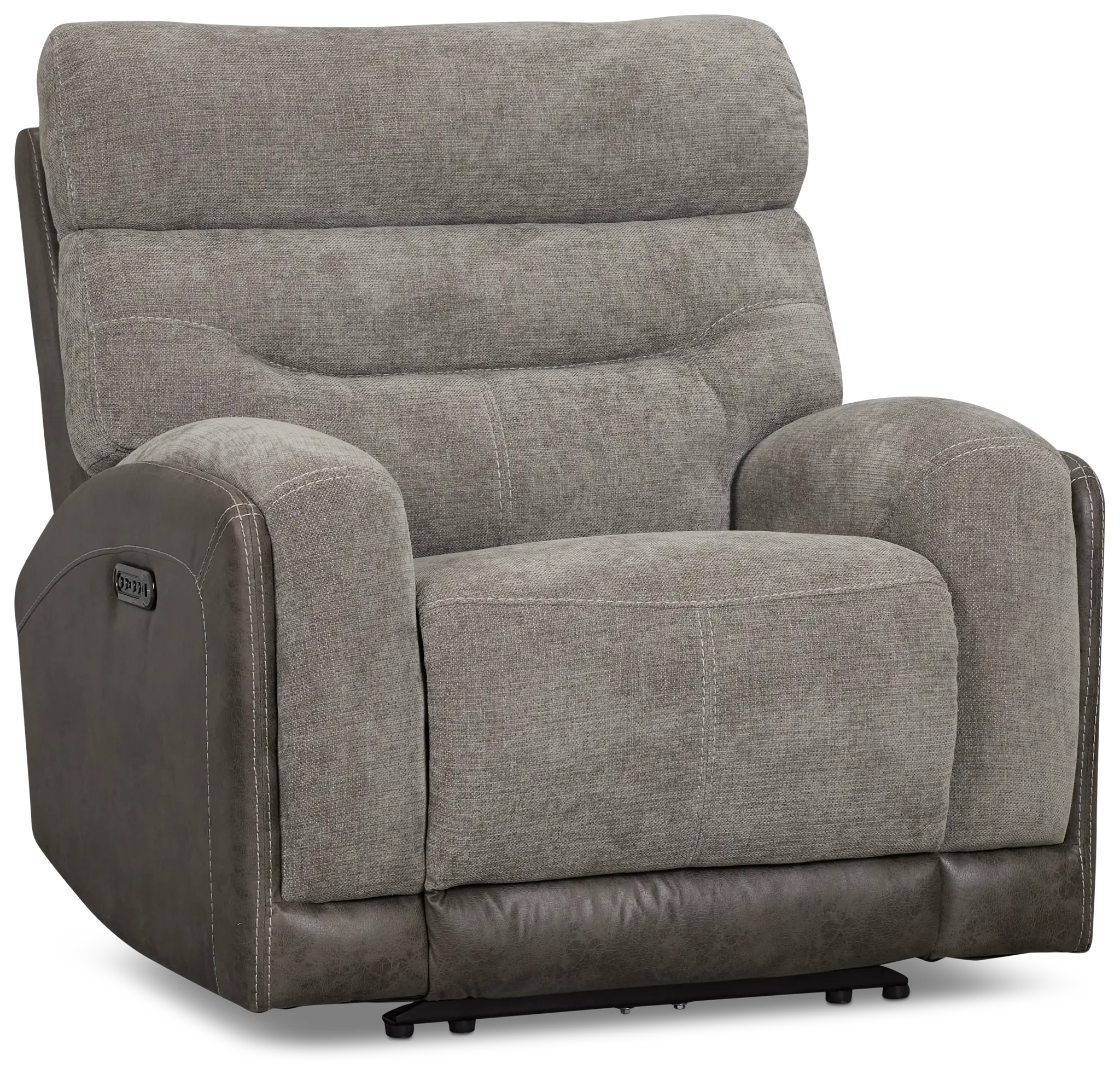 Travis Gray Fabric Power Recliner Travis Gray Fabric Power Recliner