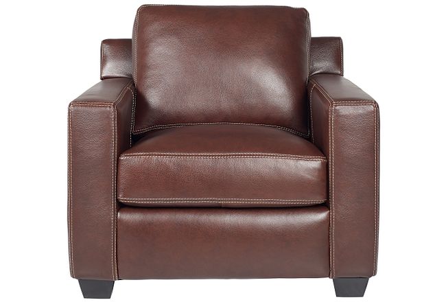 Carson Medium Brown Leather Chair