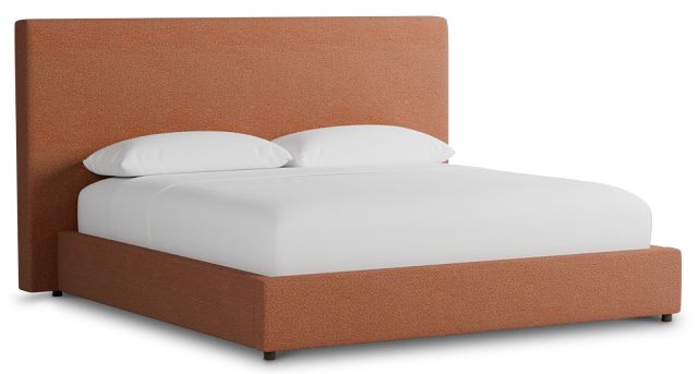 Grayton Sutton Orange 54" Upholstered Platform Bed