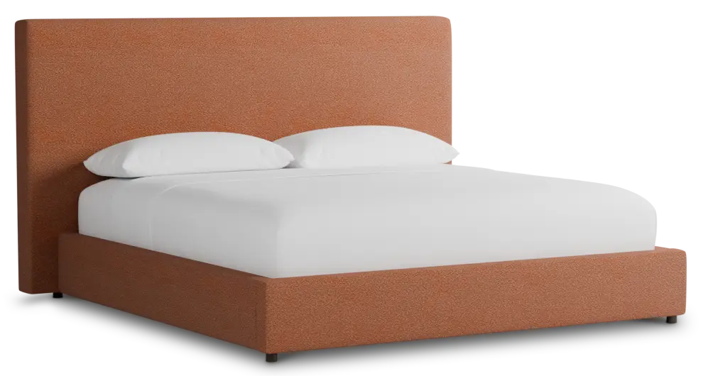 Grayton Sutton Orange 54" Upholstered Platform Bed Grayton Sutton Orange 54" Upholstered Platform Bed