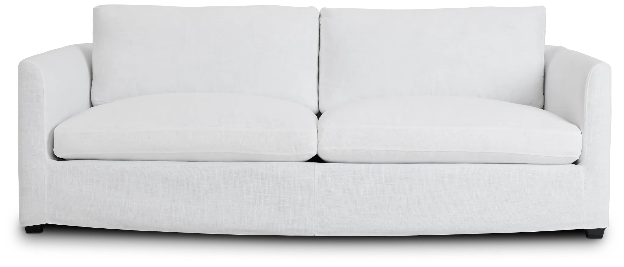 Willow 89" White Fabric Sofa