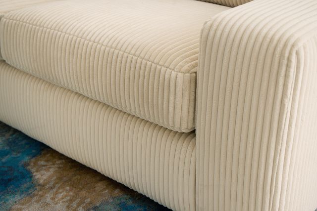 Charlie Ivory Fabric Large Left Chaise Sectional