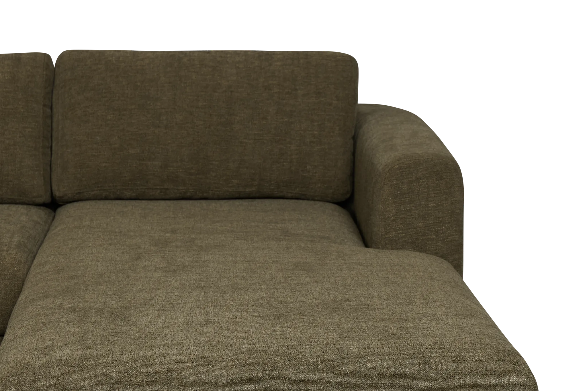 Alma Dark Green Fabric Medium Right Chaise Sectional