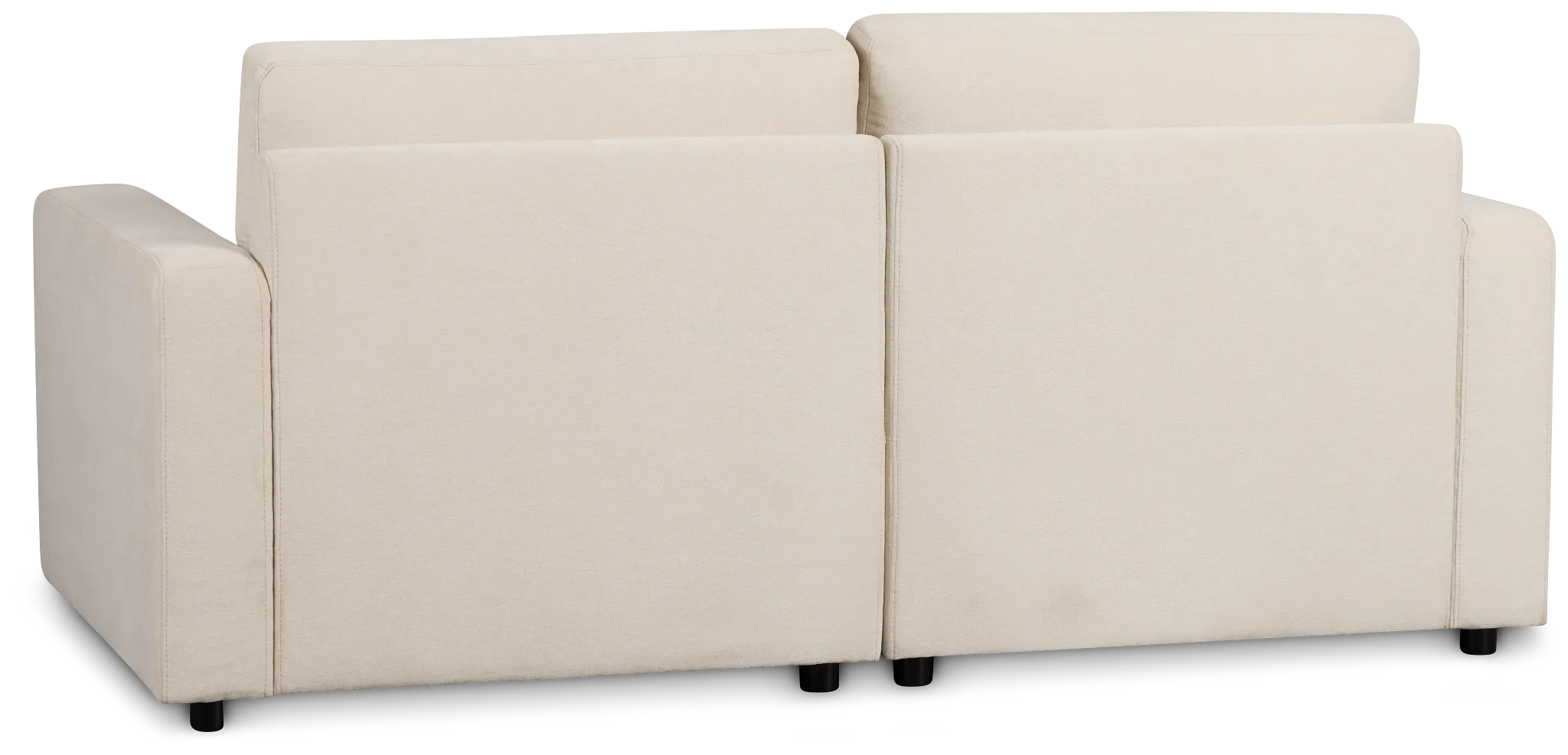 Addie Beige Fabric 2-piece Modular Storage Sofa