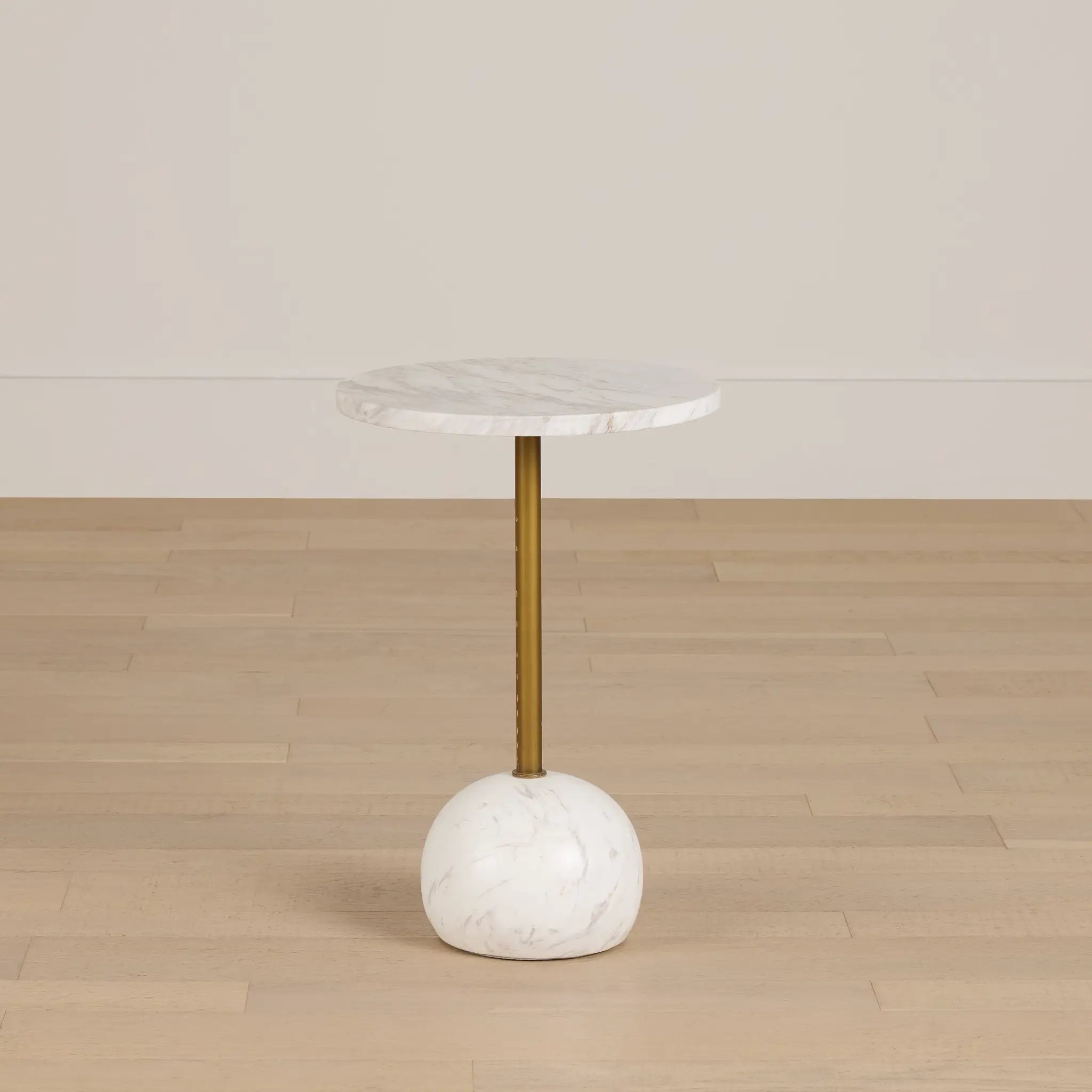 Dolli White Round End Table Dolli White Round End Table