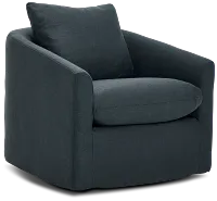 Willow Navy Fabric Swivel Chair