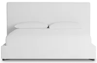 Grayton Revenue White 54" Upholstered Platform Bed