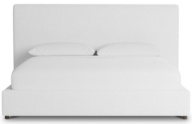 Grayton Revenue White 54" Upholstered Platform Bed