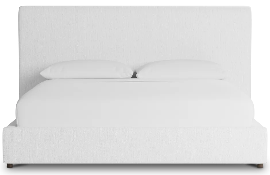 Grayton Revenue White 54" Upholstered Platform Bed