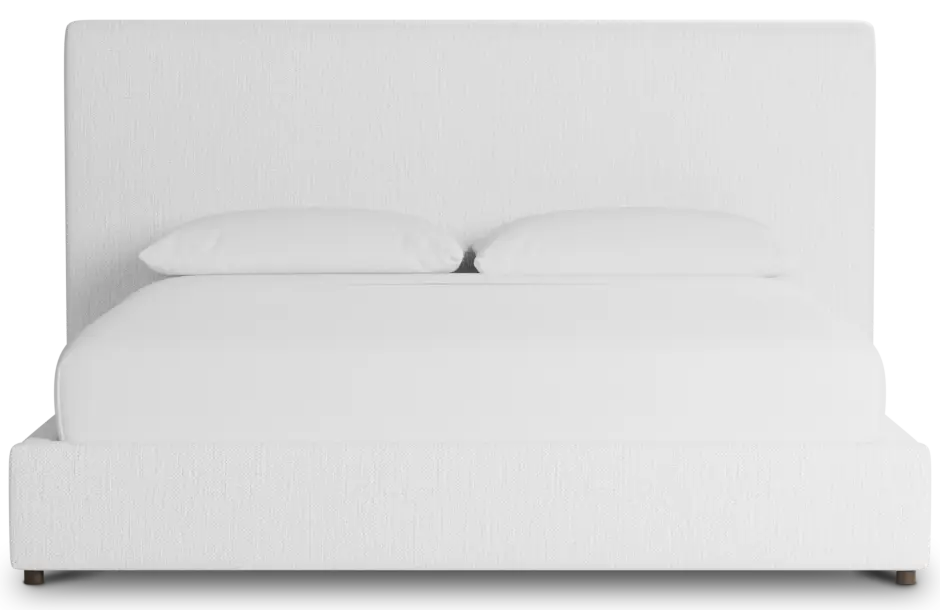 Grayton Revenue White 54" Upholstered Platform Bed Grayton Revenue White 54" Upholstered Platform Bed