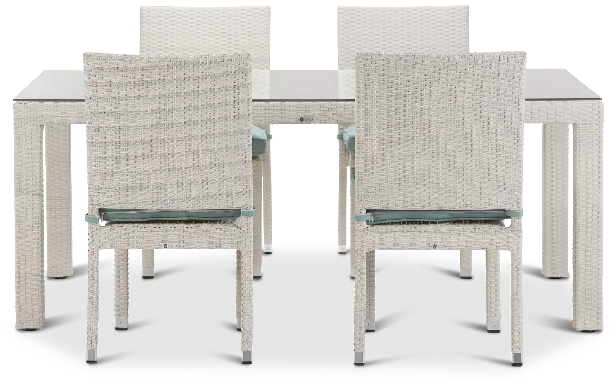 Bahia Teal 72" Rectangular Table & 4 Chairs