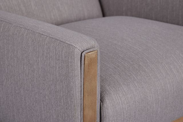 Dell Dark Gray Fabric Accent Chair