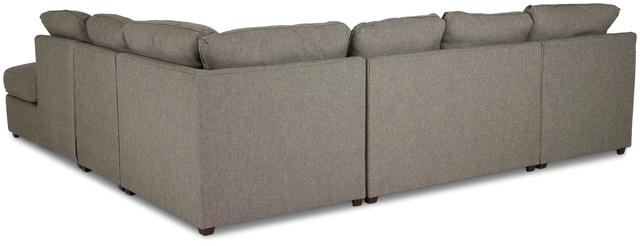 Asheville Brown Fabric Large Right Bumper Sectional