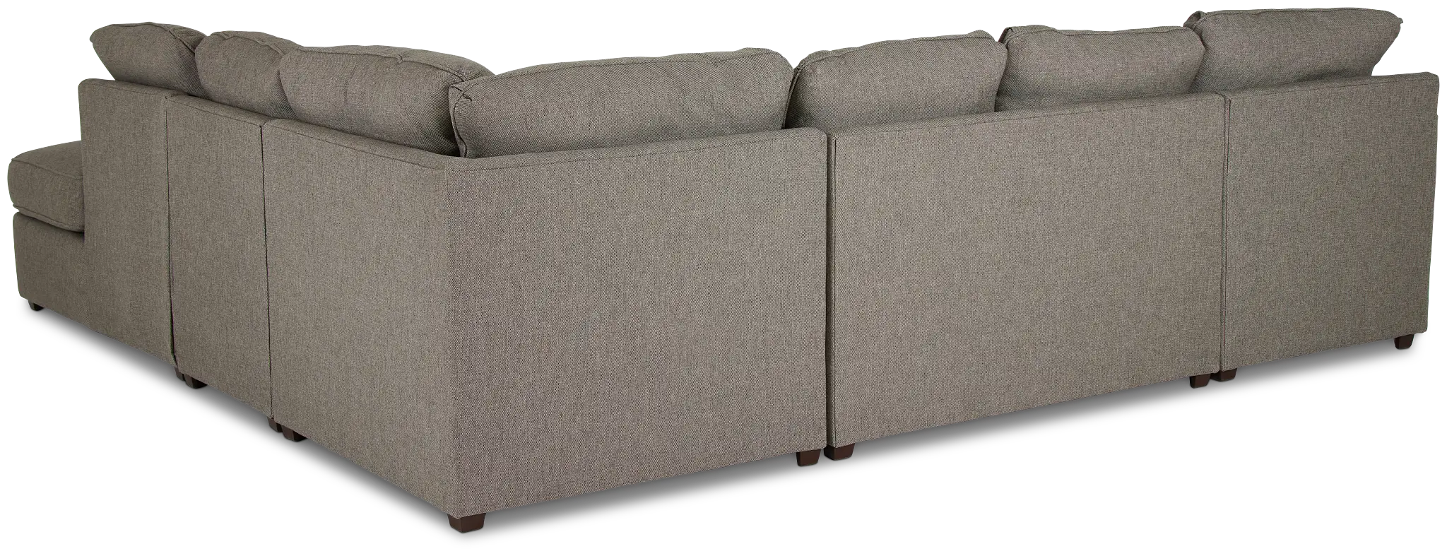 Asheville Brown Fabric Large Right Bumper Sectional Asheville Brown Fabric Large Right Bumper Sectional