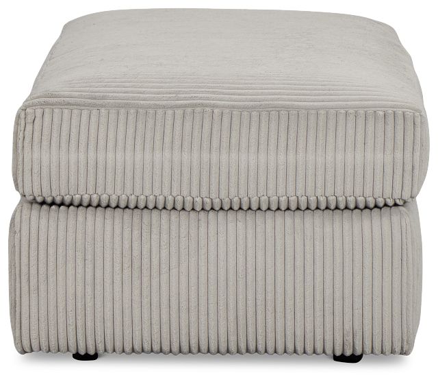 Charlie Gray Fabric Ottoman