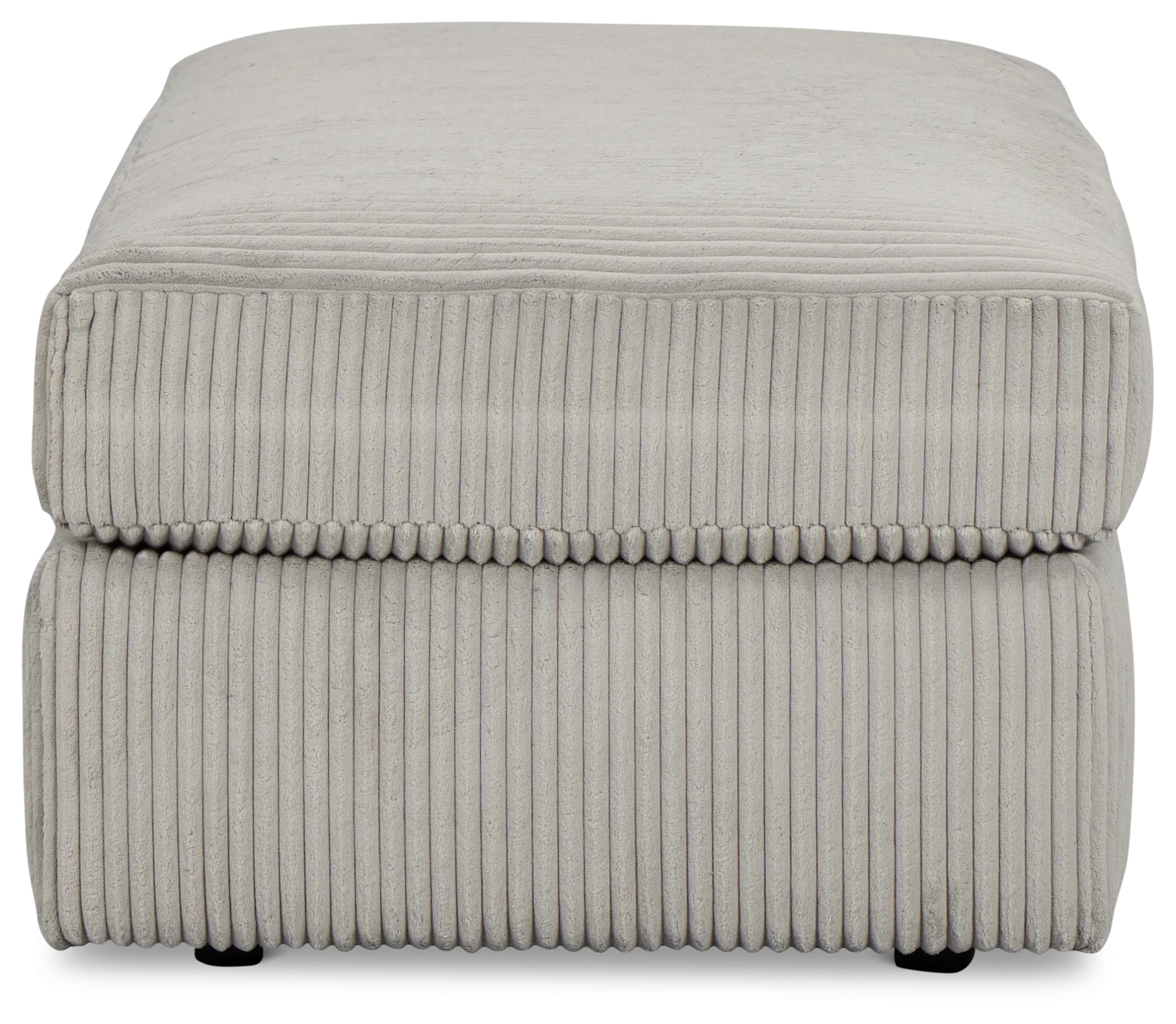 Charlie Gray Fabric Ottoman