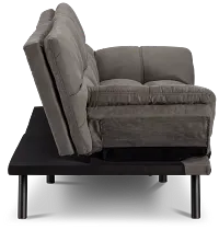 Bowie Gray Micro Sofa Futon