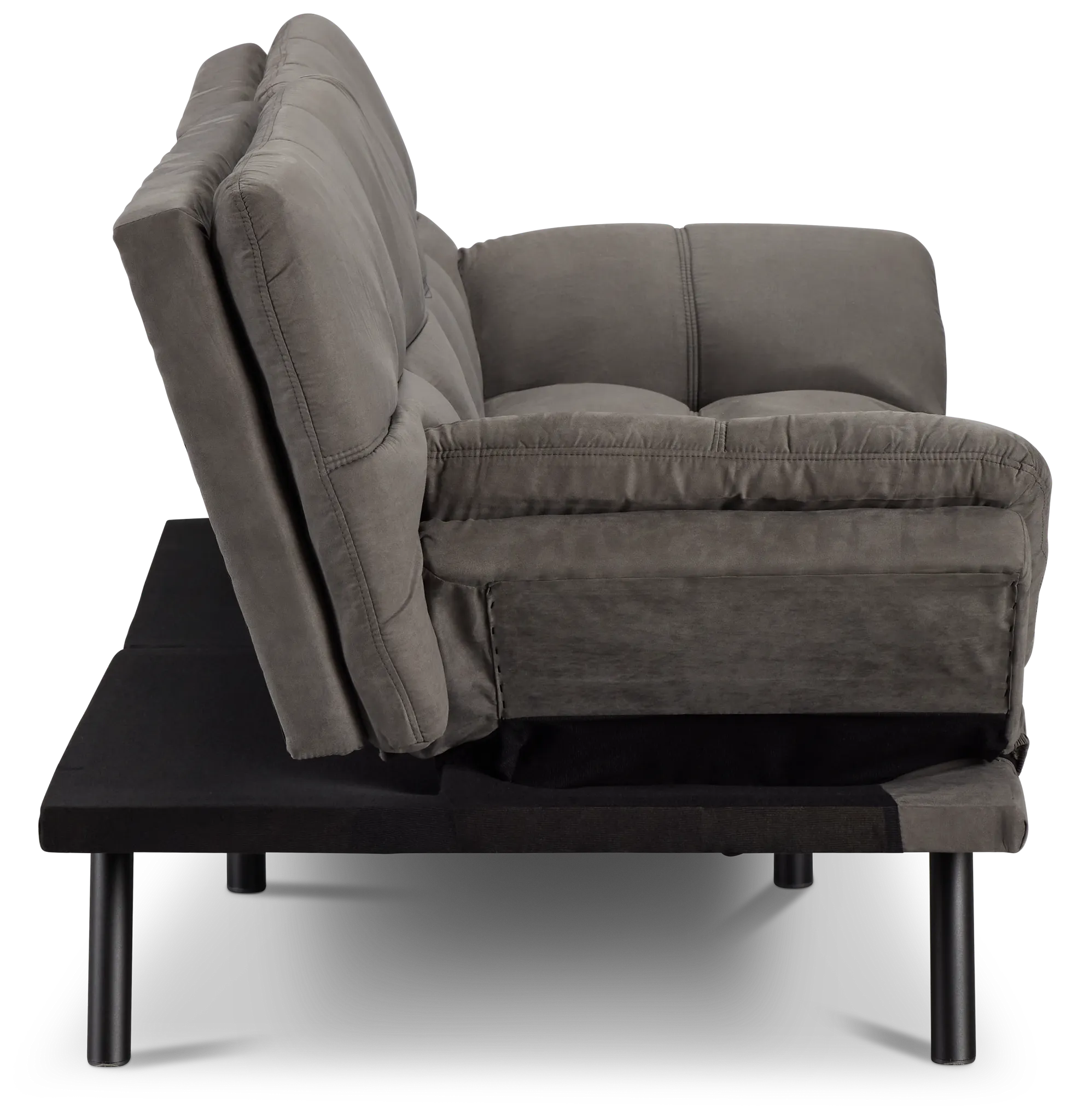 Bowie Gray Micro Sofa Futon