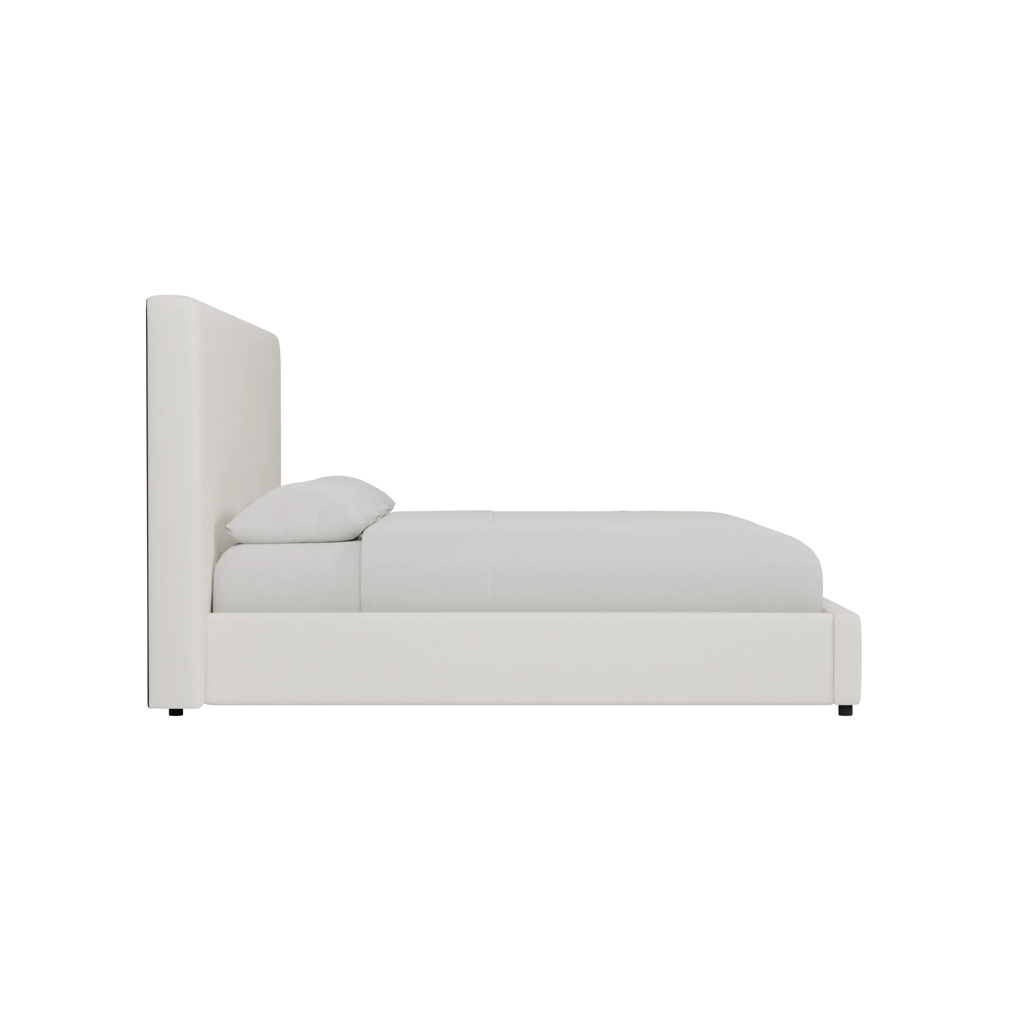 Grayton Gellar Beige 54" Upholstered Platform Bed